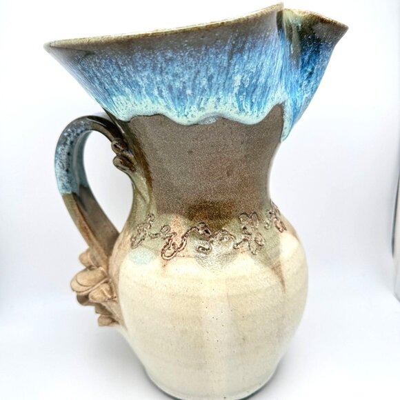 Stoneware Michigan Artisan Made Pitcher 1992 Vintage Sam Machulis Signed - Picture 11 of 11